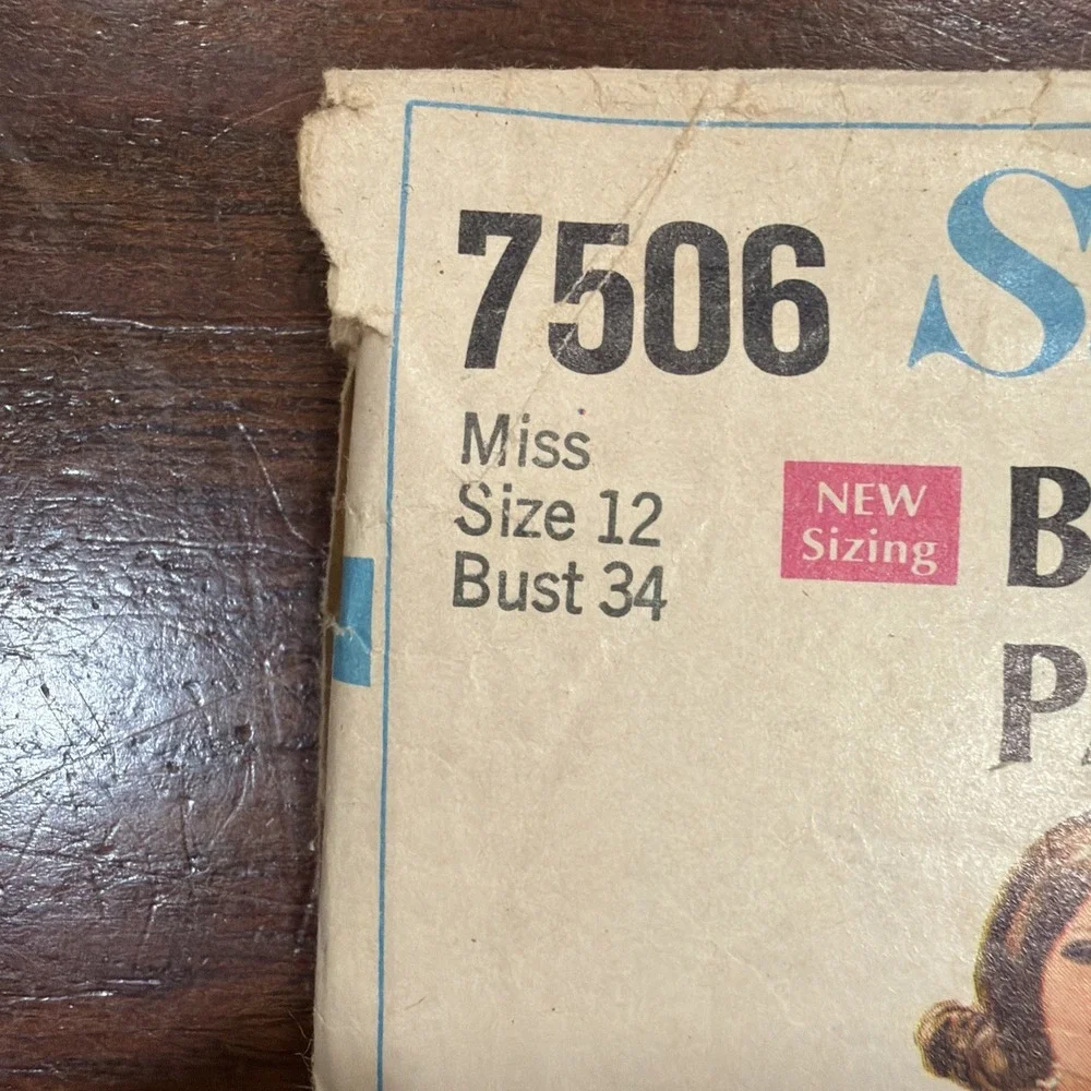 Simplicity Vintage 1967 Sewing Pattern #7506 Misses' Dress - Size 12